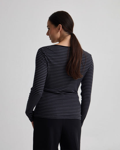 Erin Striped Boatneck Knit
