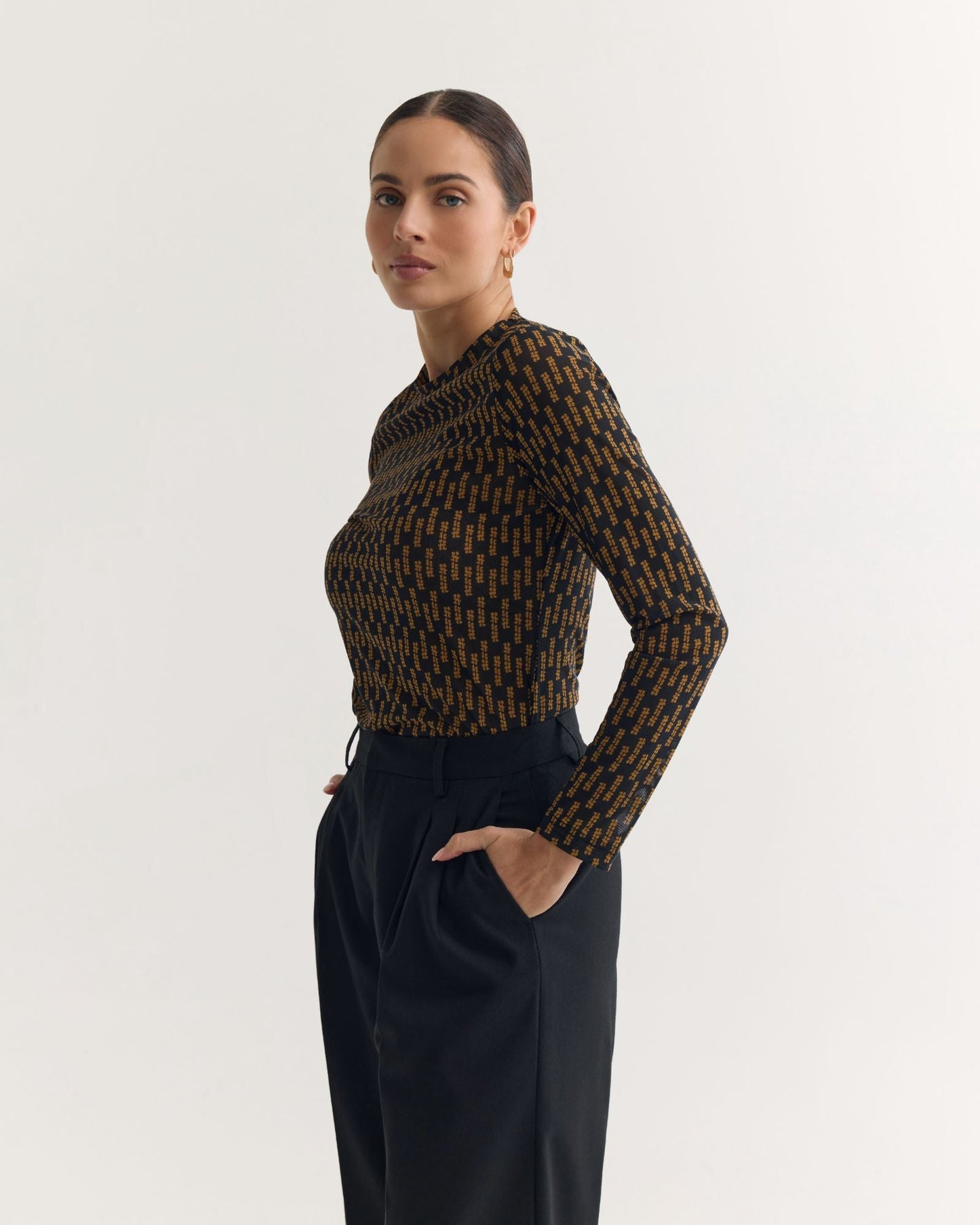 Camilla Printed Mesh Top