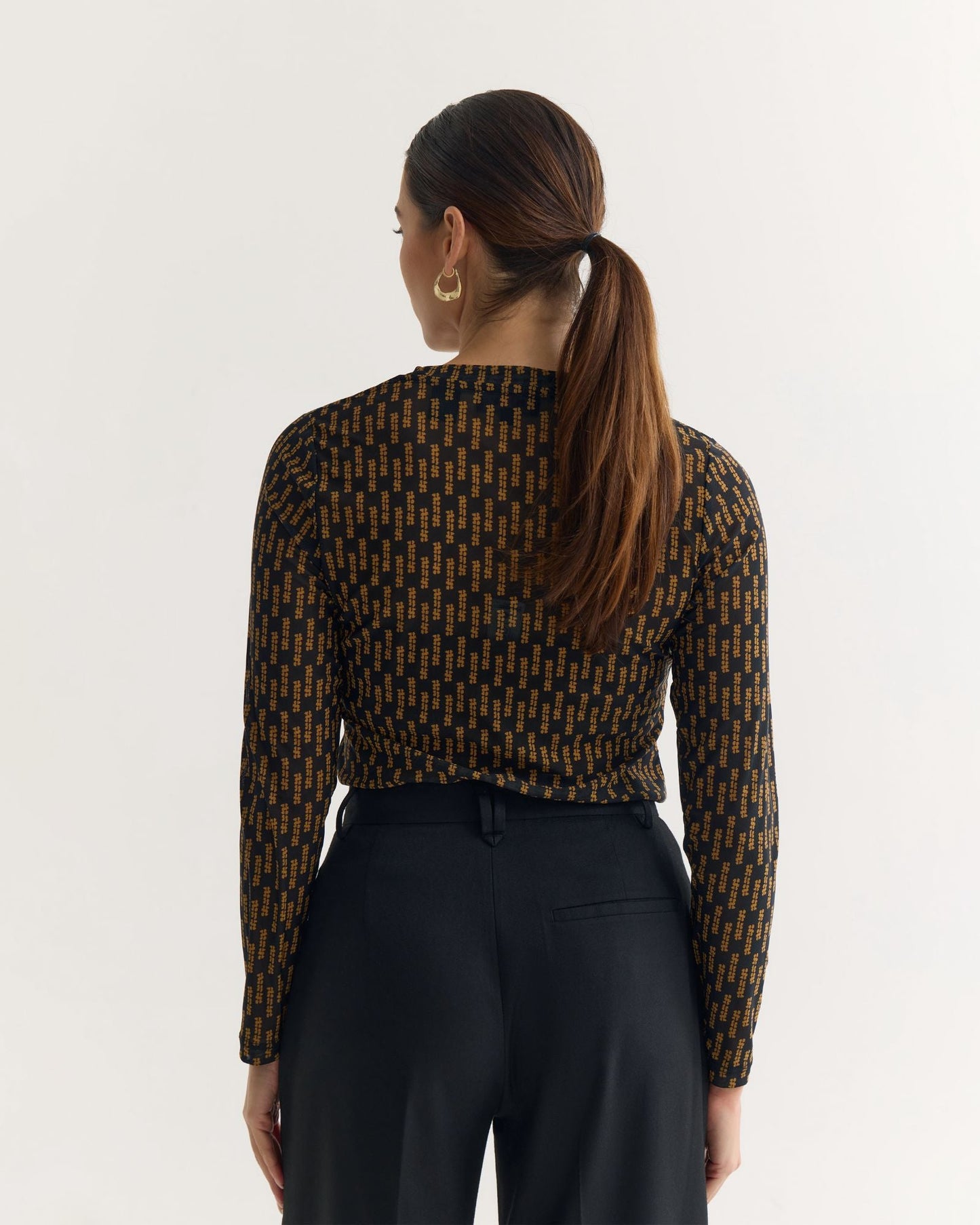 Camilla Printed Mesh Top