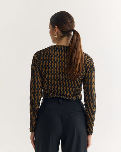 Camilla Printed Mesh Top