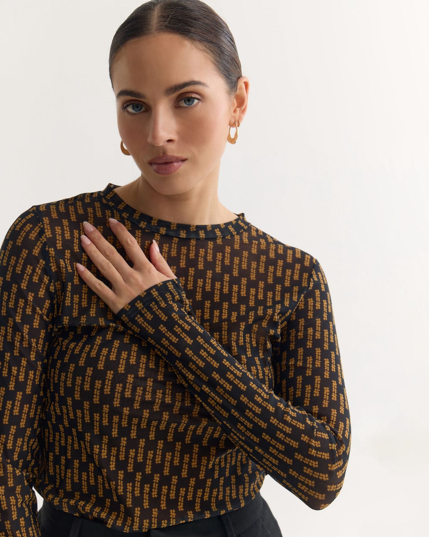 Camilla Printed Mesh Top