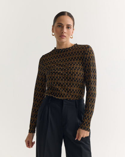 Camilla Printed Mesh Top