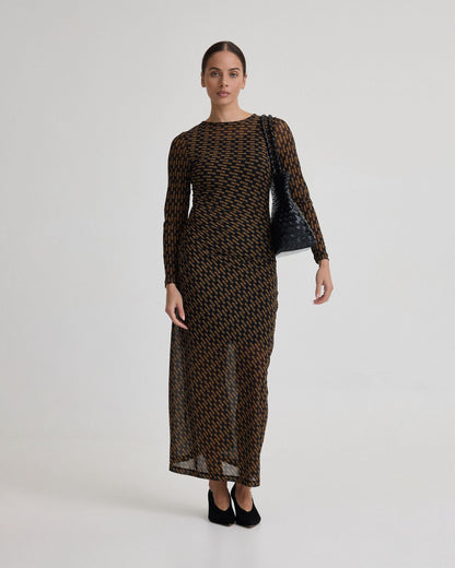 Eve Mesh Printed Dress