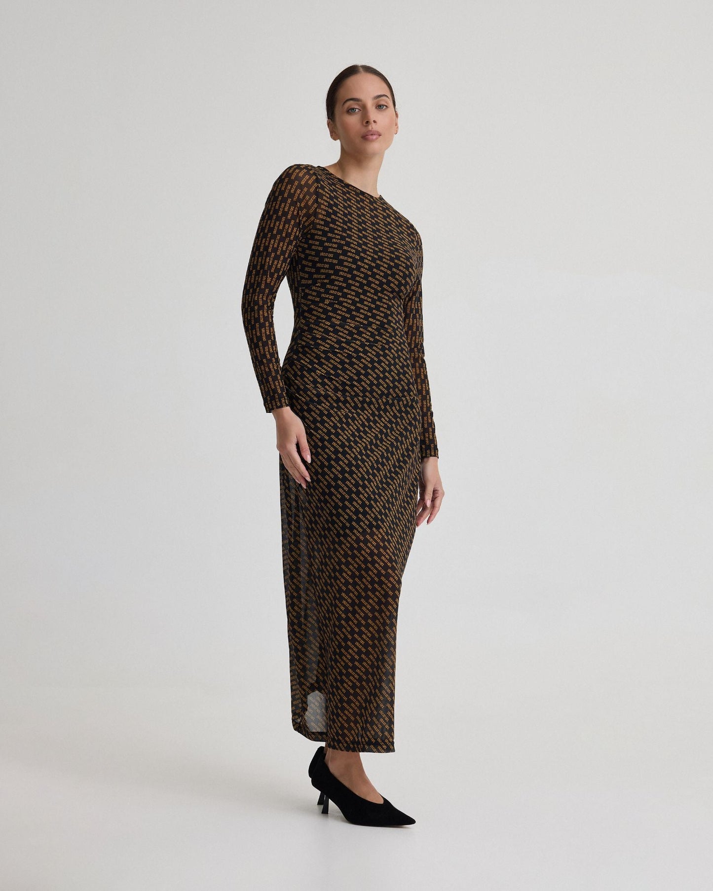 Eve Mesh Printed Dress