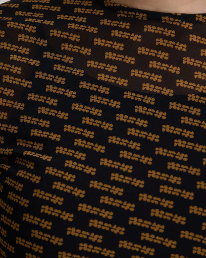 Eve Mesh Printed Dress