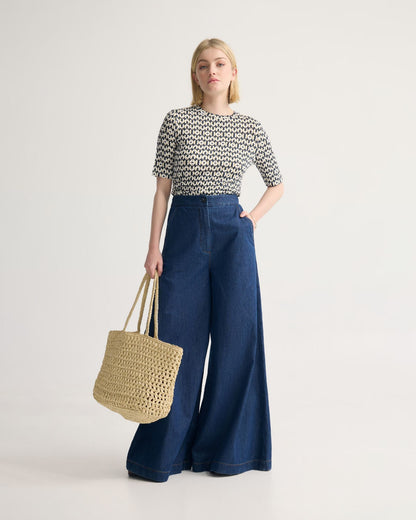 Imogen Printed Jersey Top