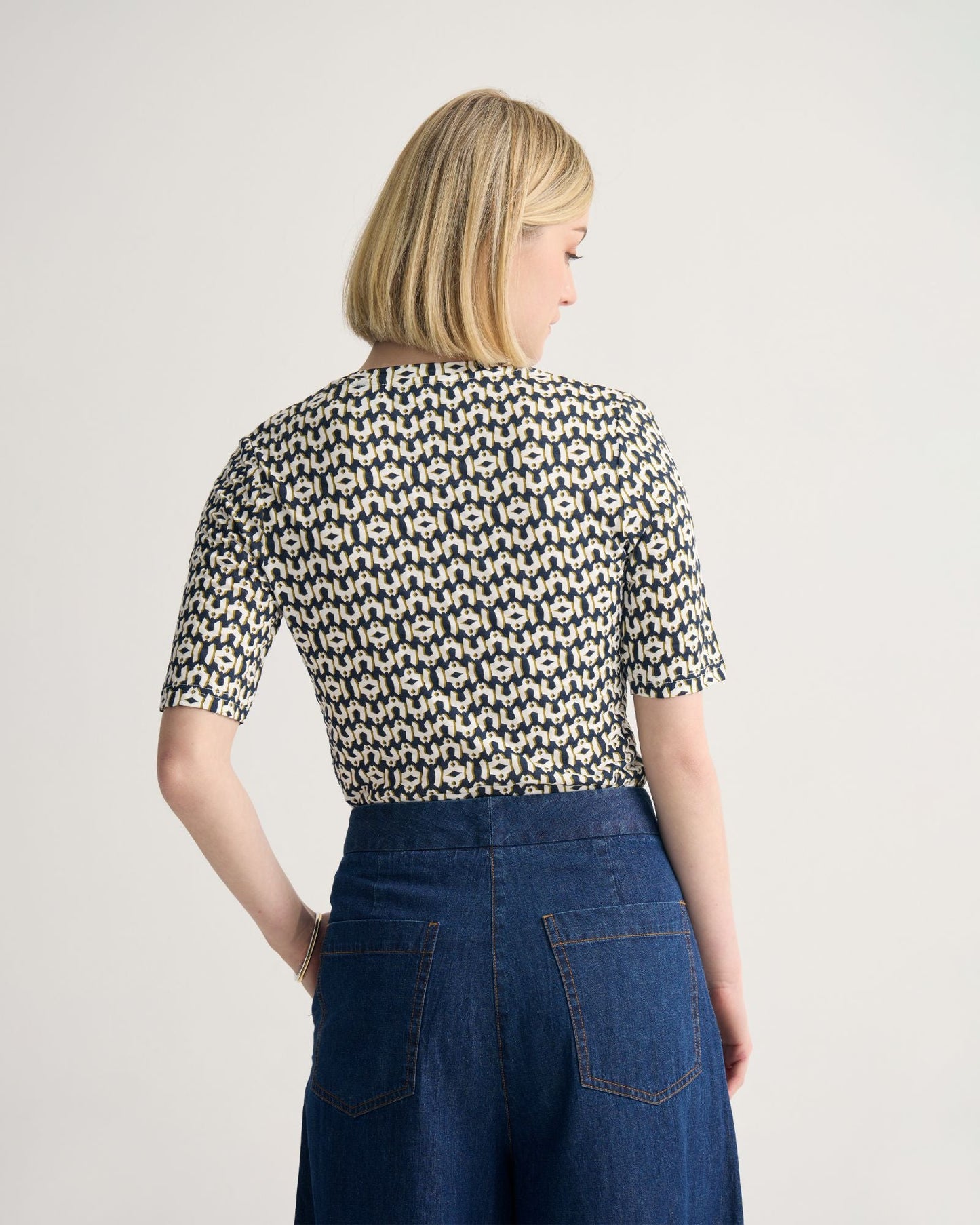 Imogen Printed Jersey Top