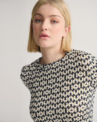 Imogen Printed Jersey Top