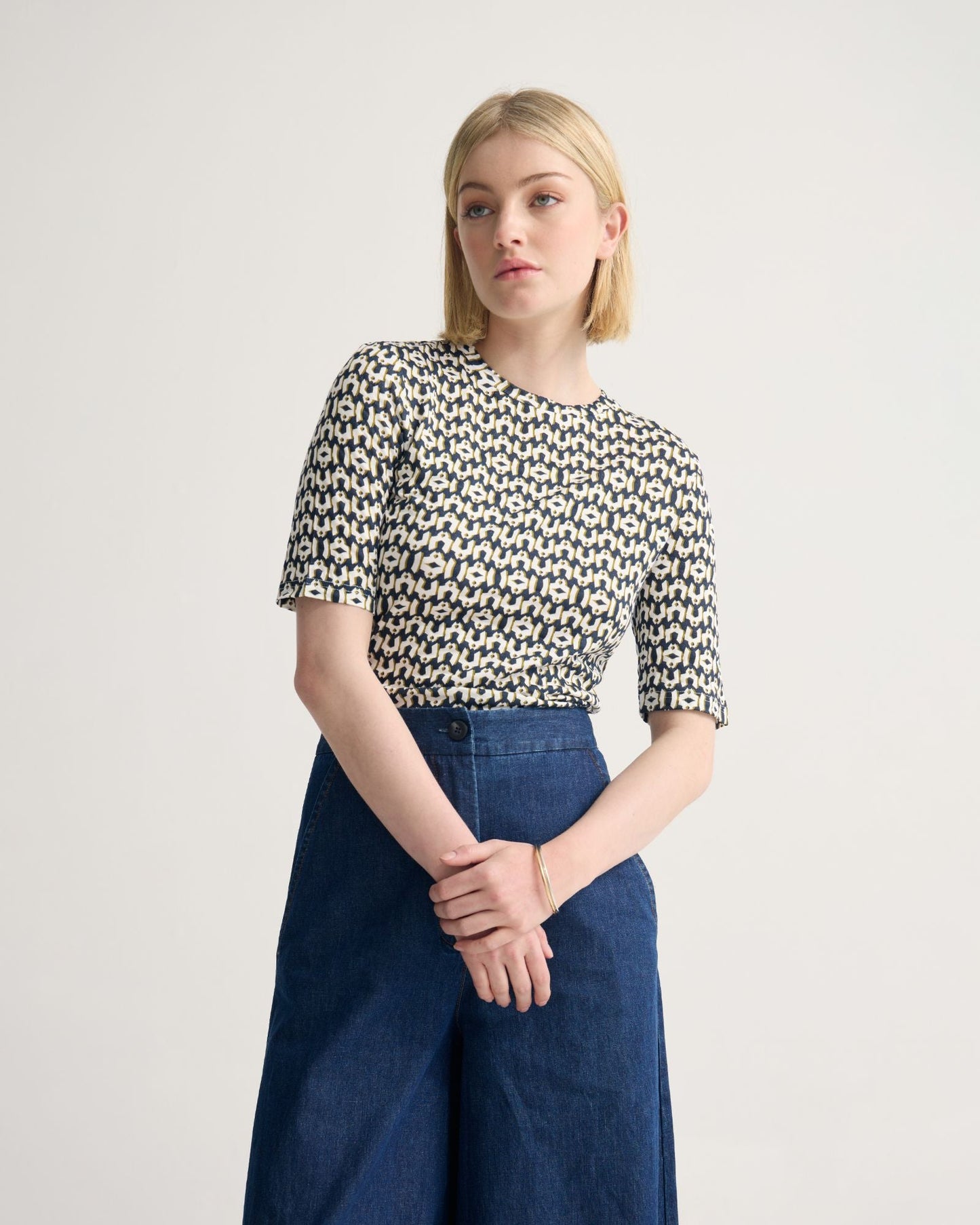 Imogen Printed Jersey Top