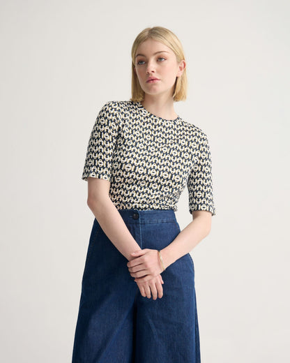 Imogen Printed Jersey Top