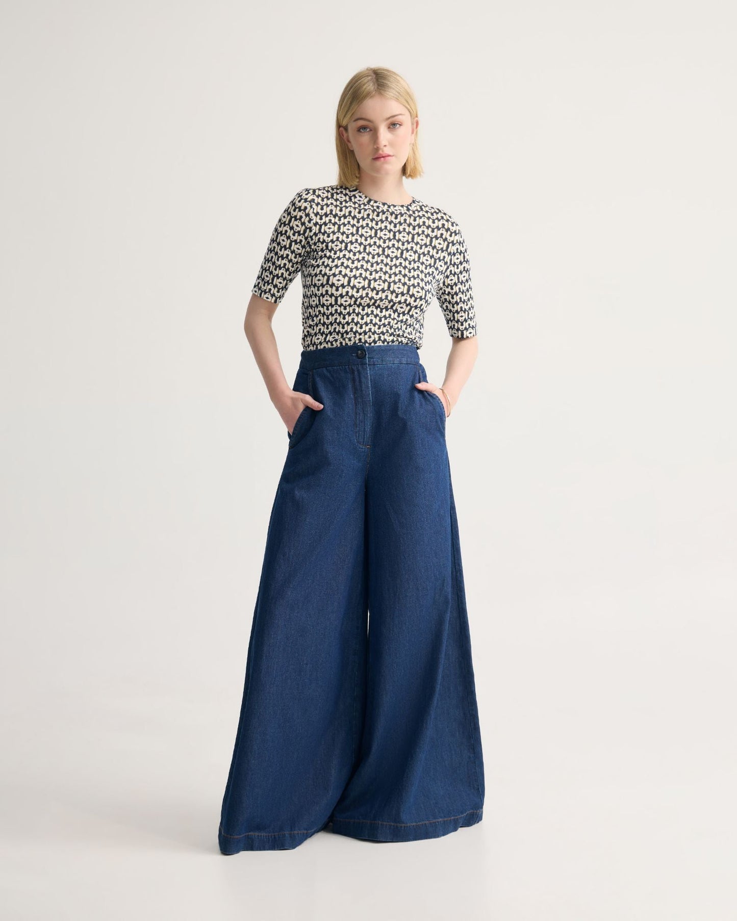 Imogen Printed Jersey Top