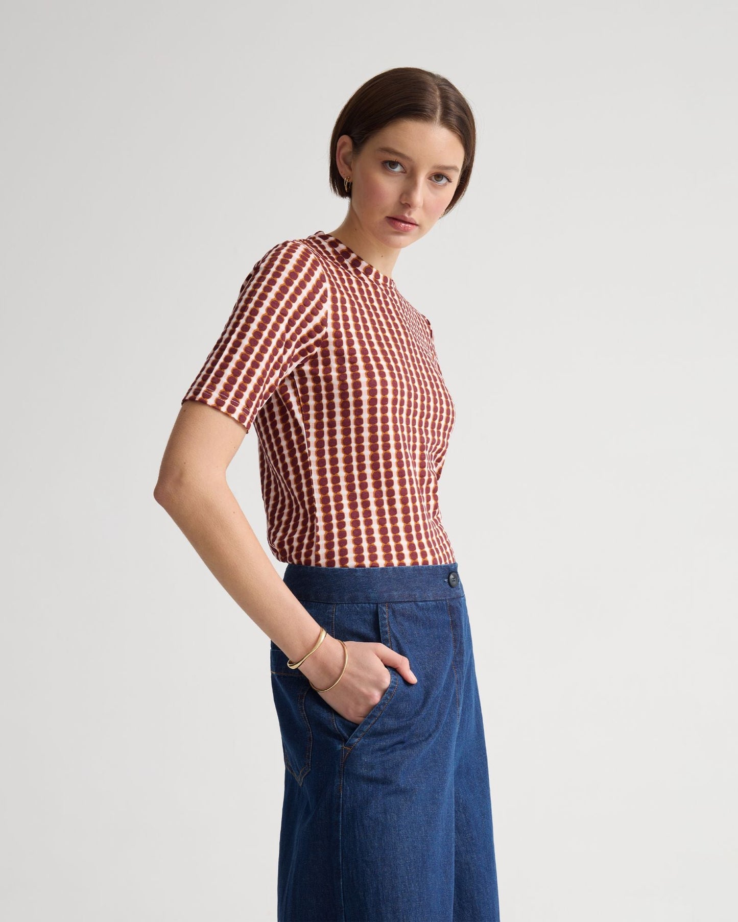 Imogen Printed Jersey Top