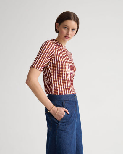 Imogen Printed Jersey Top