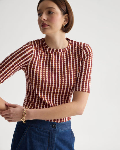 Imogen Printed Jersey Top