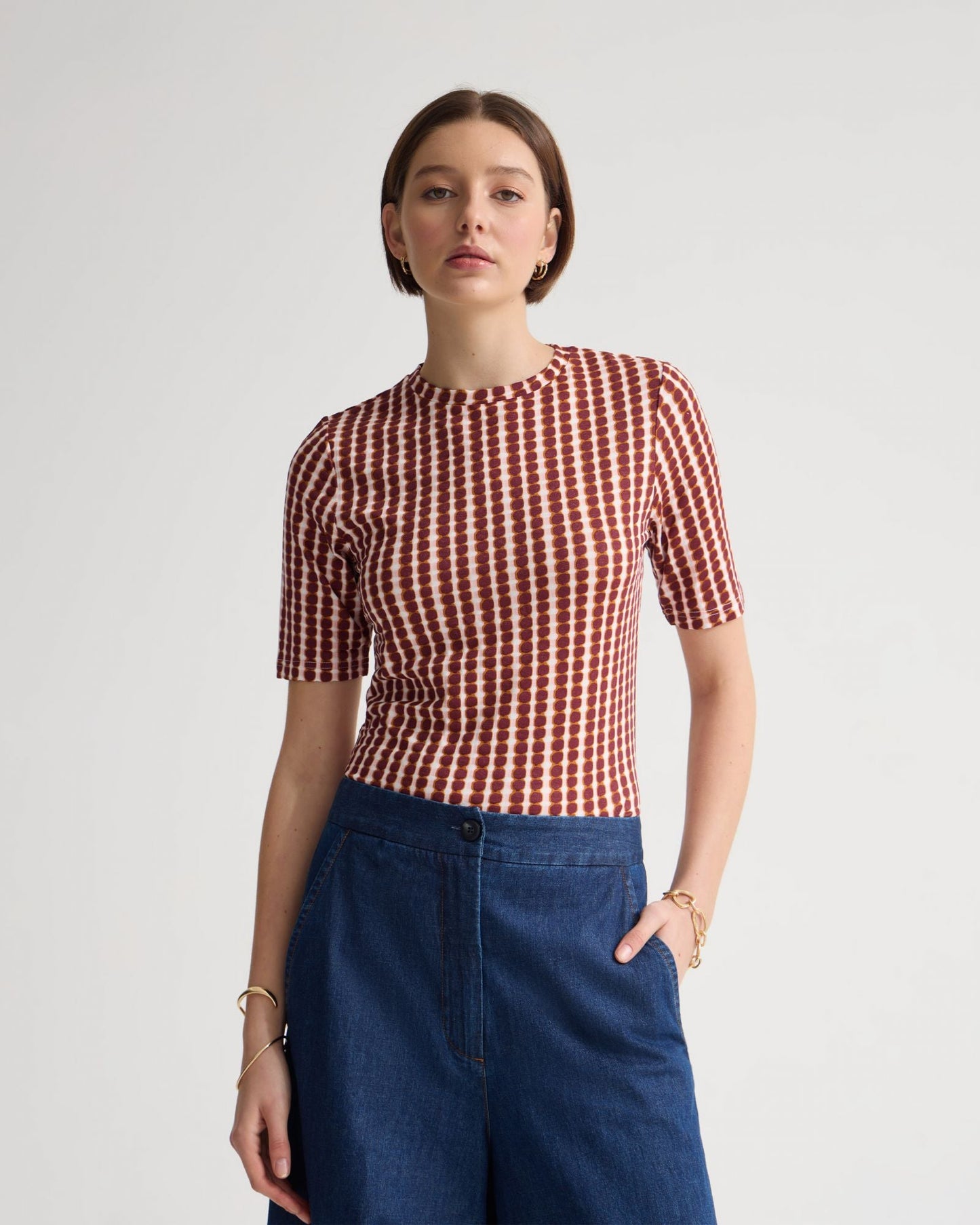 Imogen Printed Jersey Top