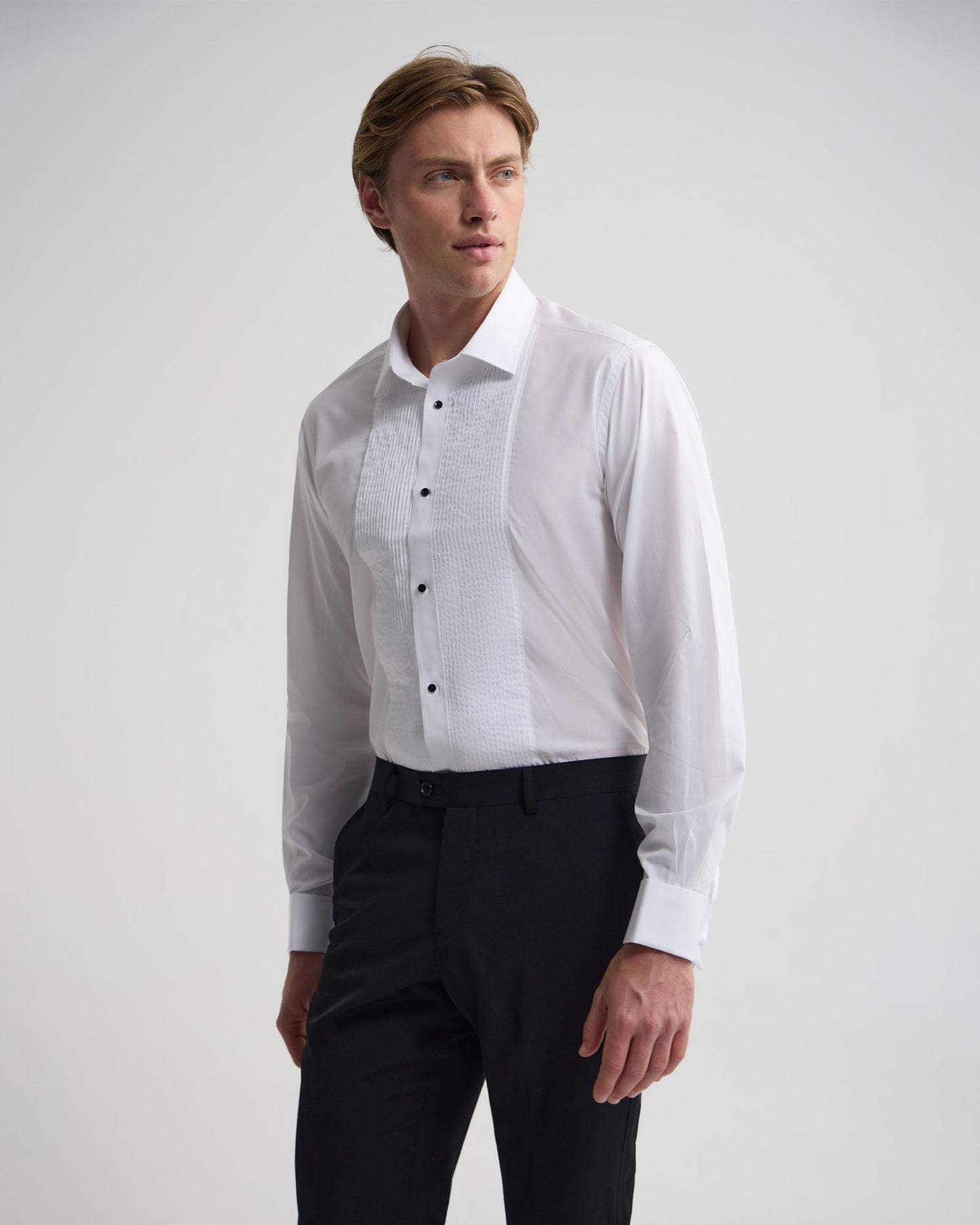 Dinner Shirt With Front Pleats