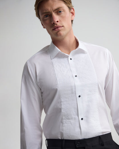 Dinner Shirt With Front Pleats