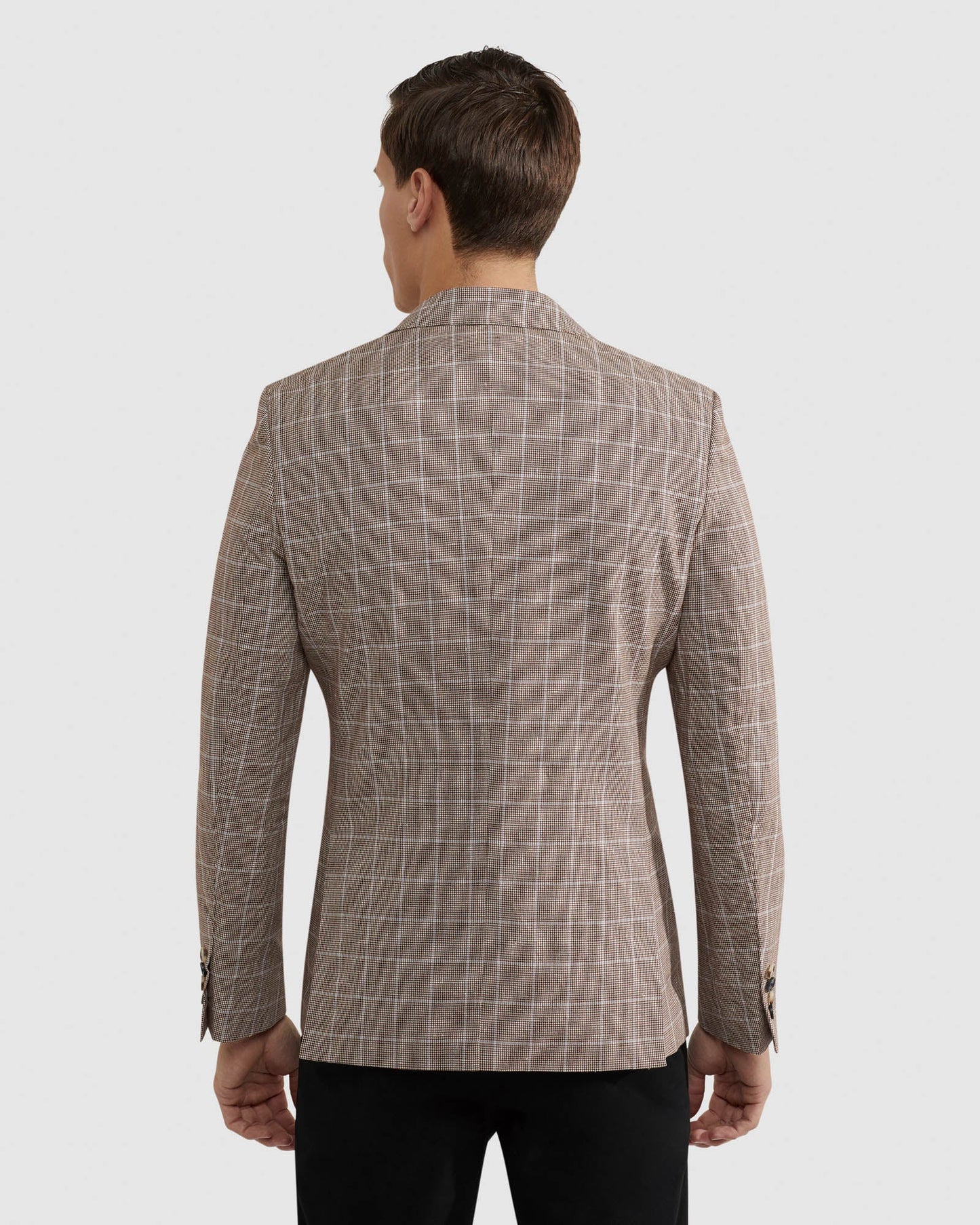 Blake Linen/ Cotton Checked Blazer