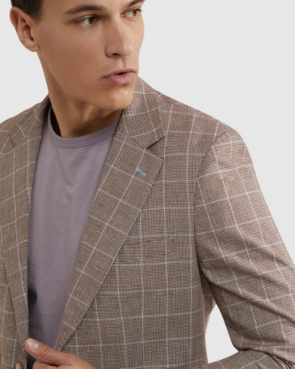 Blake Linen/ Cotton Checked Blazer