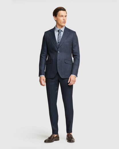 Folded Cuff Linen Trousers