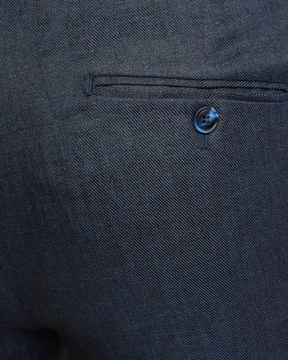 Folded Cuff Linen Trousers