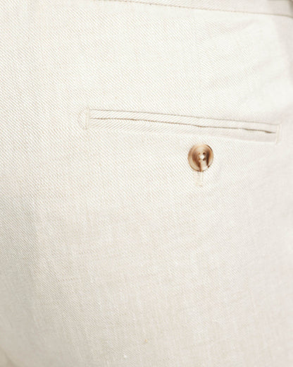 Folded Cuff Linen Trousers