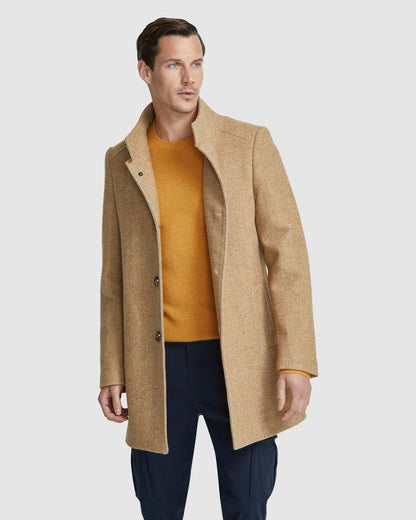 Dunbar Herringbone Wool Rich Coat