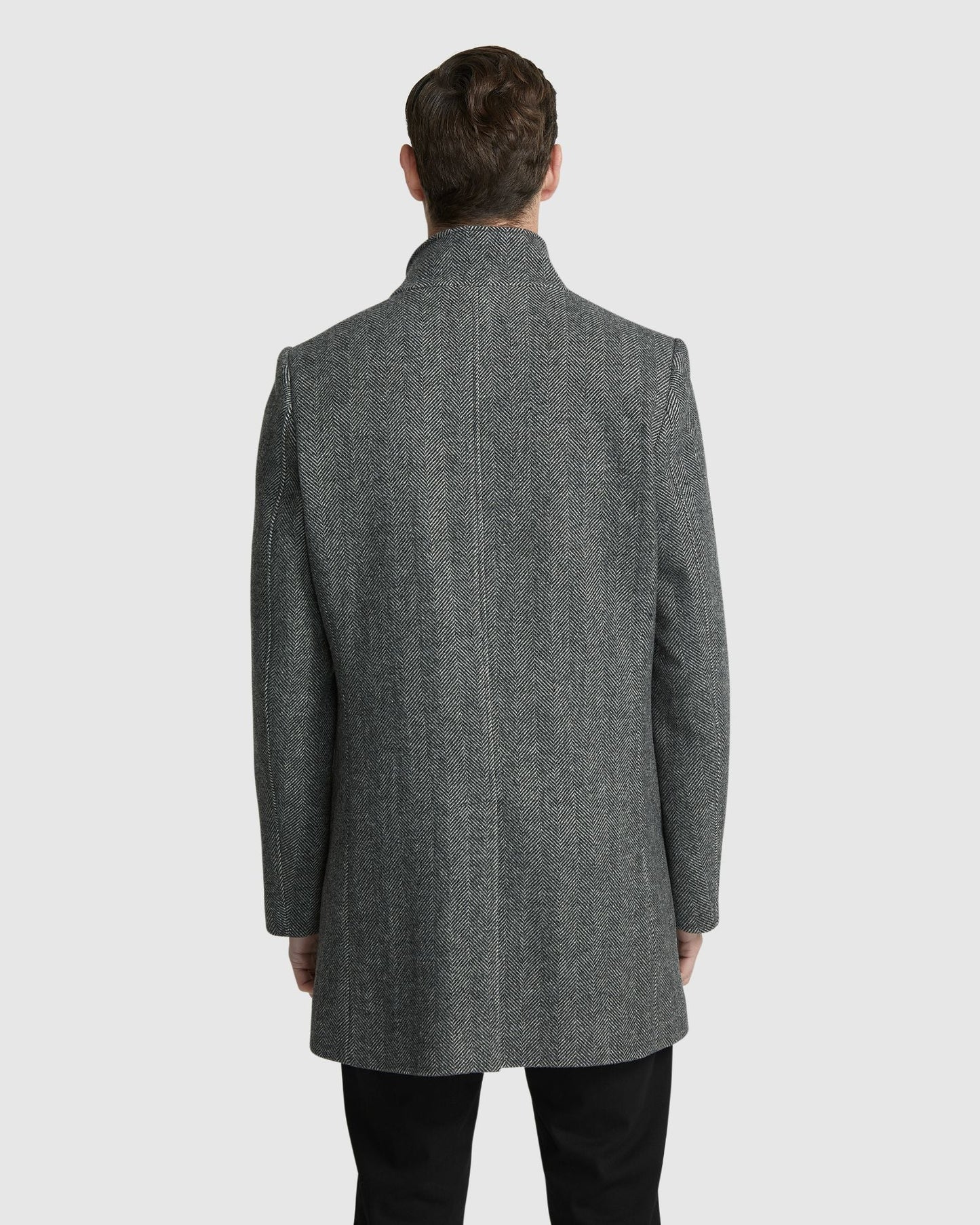 Dunbar Herringbone Wool Rich Coat