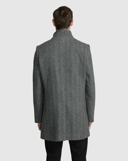 Dunbar Herringbone Wool Rich Coat