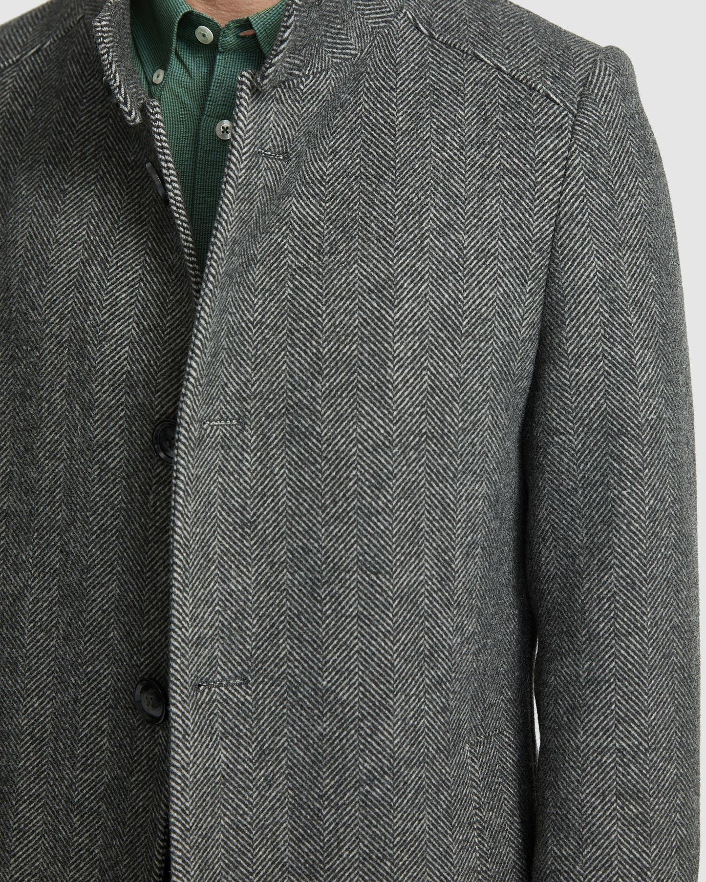 Dunbar Herringbone Wool Rich Coat