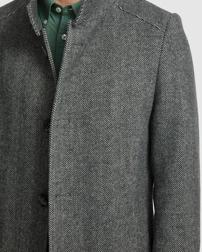 Dunbar Herringbone Wool Rich Coat