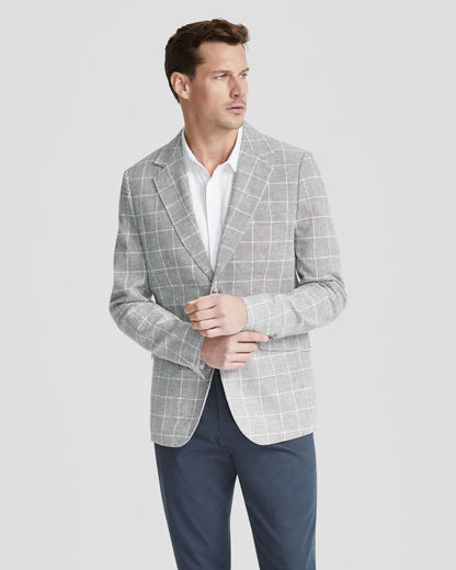 Blake Linen Blend Check Blazer
