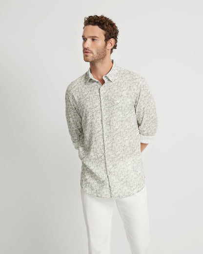Holloway Linen Blend Printed Shirt
