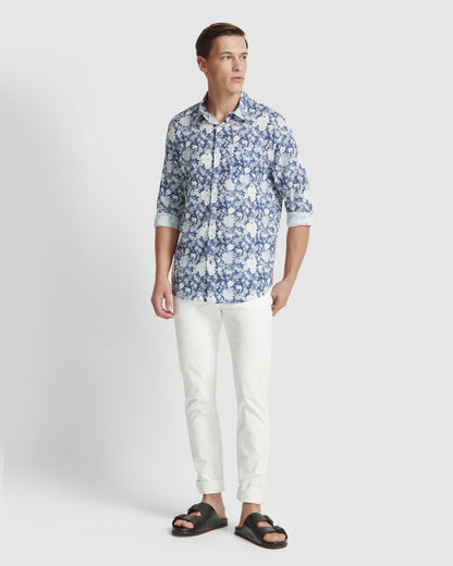 Holloway Linen Blend Printed Shirt
