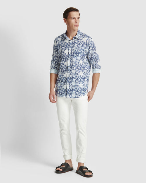 Holloway Linen Blend Printed Shirt