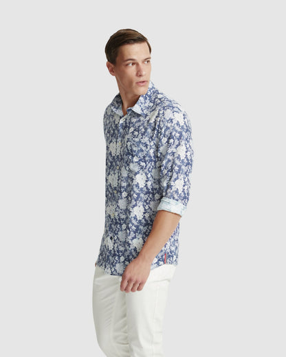 Holloway Linen Blend Printed Shirt