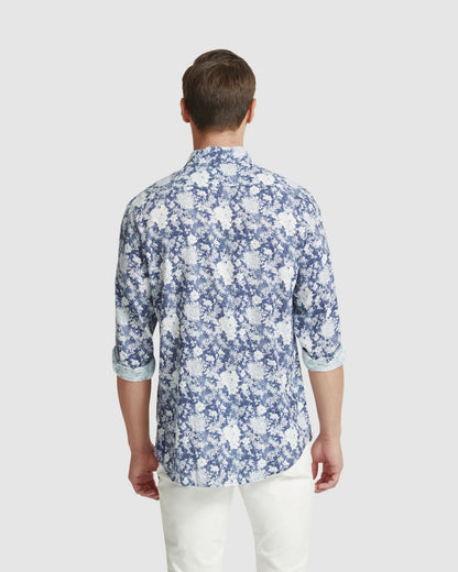 Holloway Linen Blend Printed Shirt