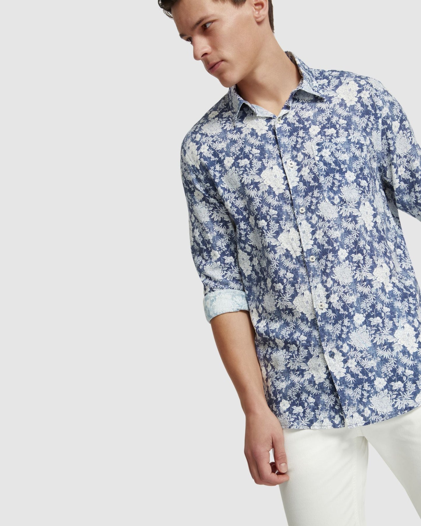 Holloway Linen Blend Printed Shirt
