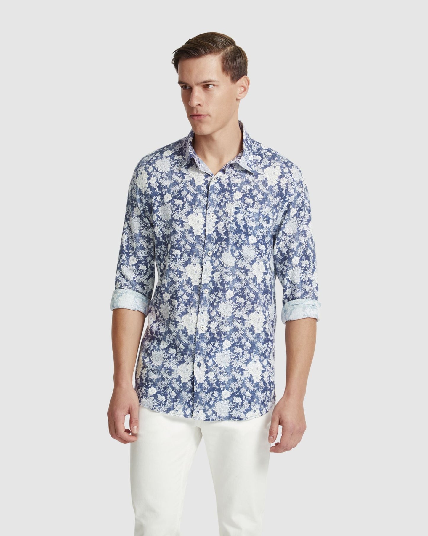 Holloway Linen Blend Printed Shirt