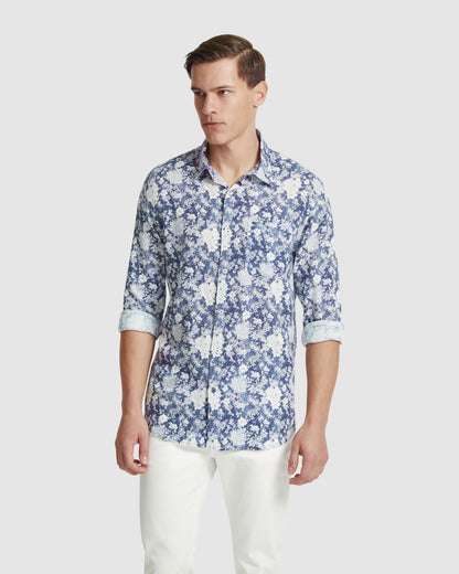 Holloway Linen Blend Printed Shirt