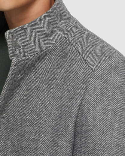 Dunbar Herringbone Wool Rich Coat