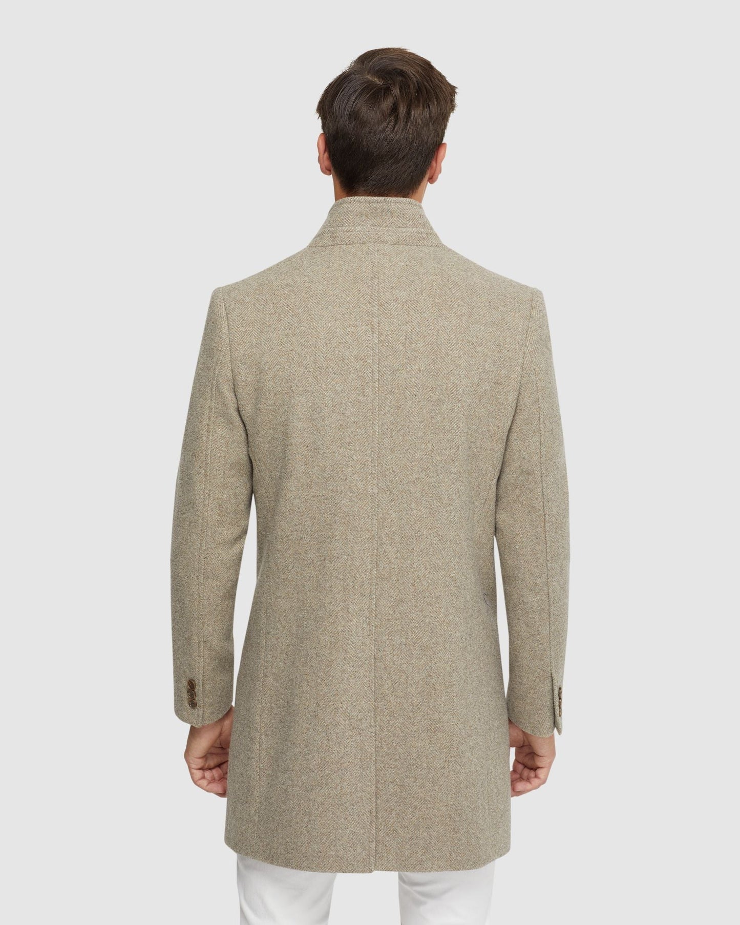 Austin Herringbone Wool Rich Coat