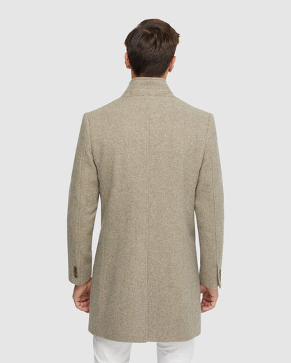 Austin Herringbone Wool Rich Coat