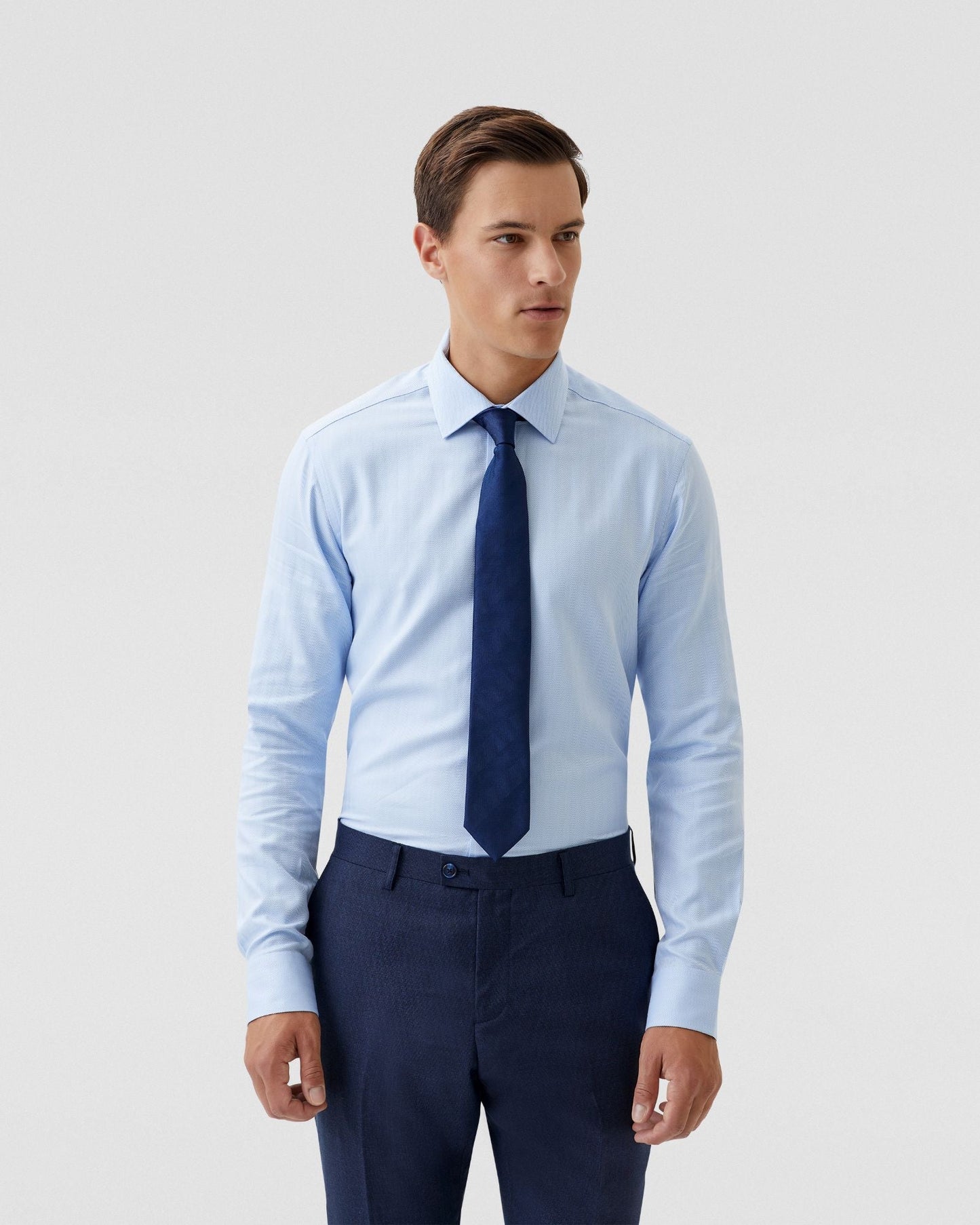 Beckton Herringbone Cotton Shirt
