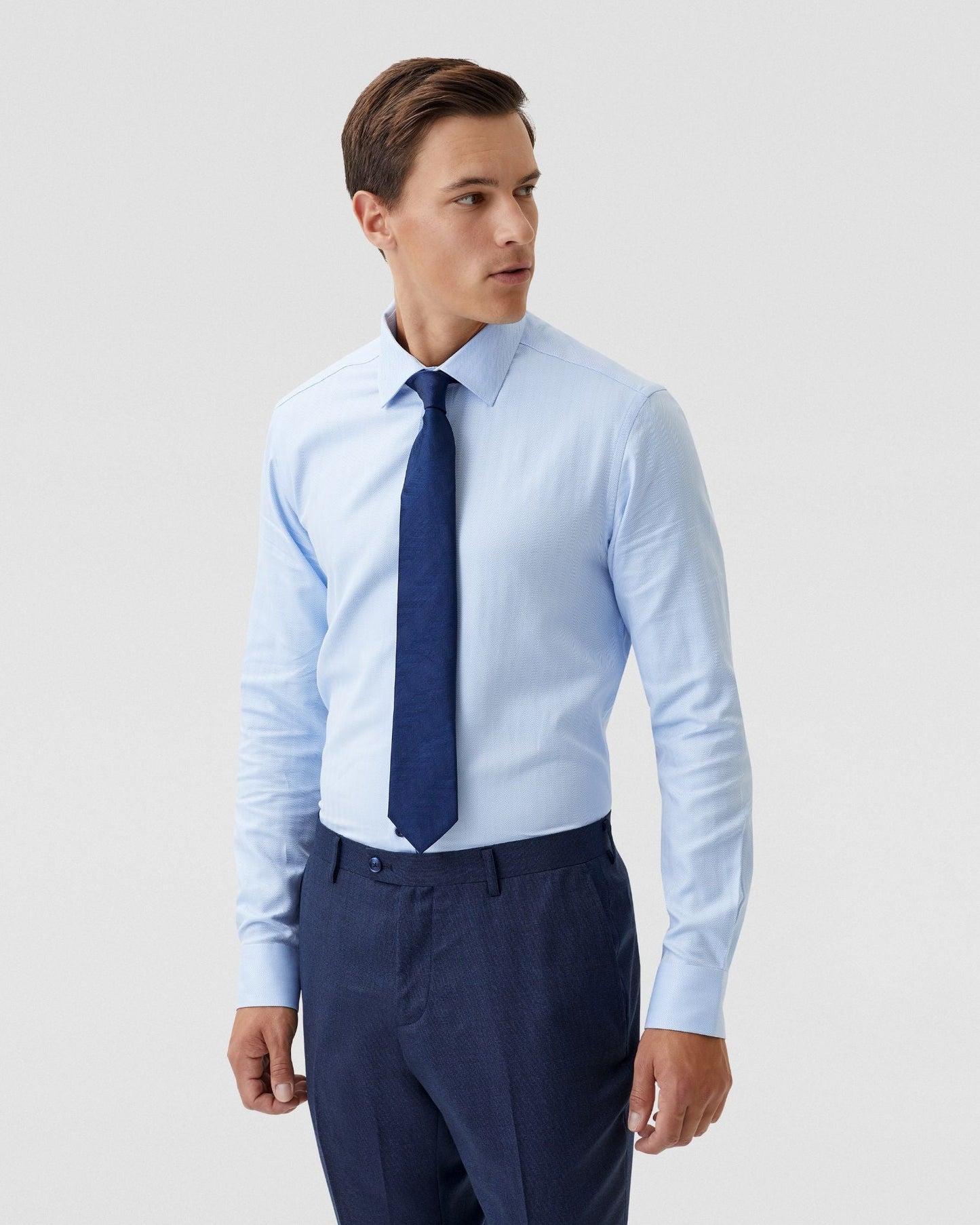 Beckton Herringbone Cotton Shirt