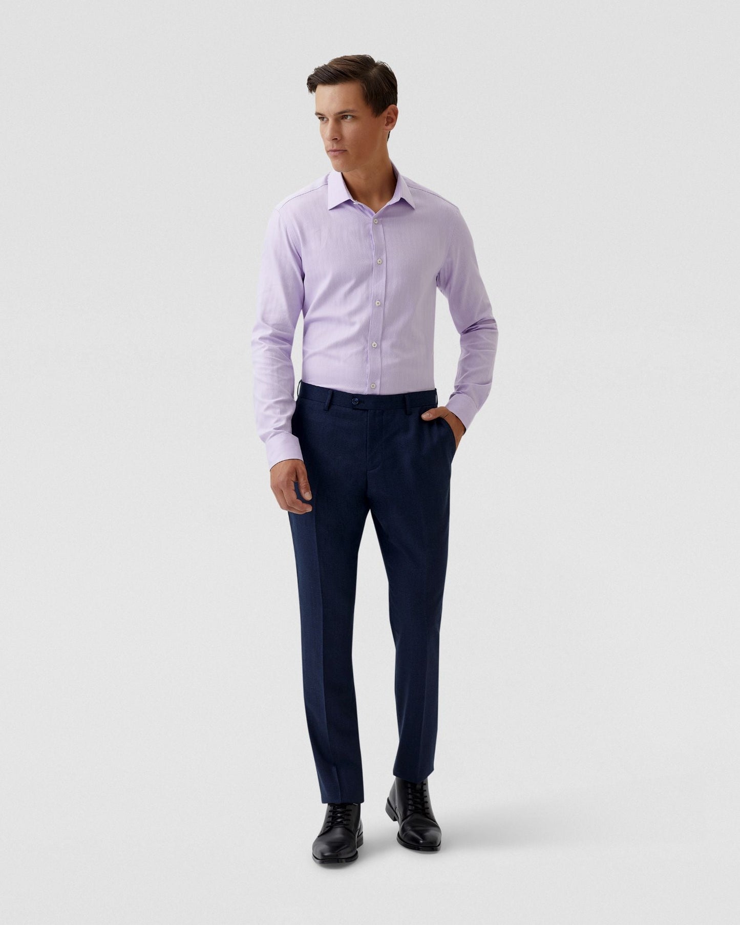 Beckton Herringbone Cotton Shirt