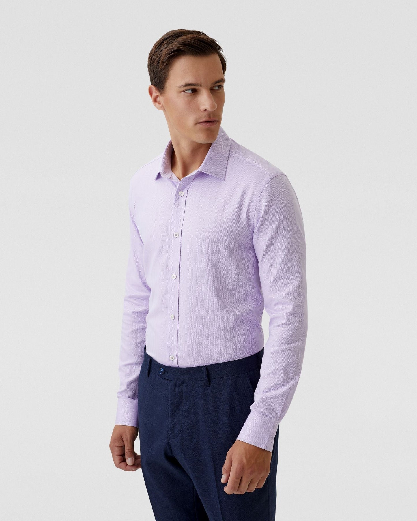 Beckton Herringbone Cotton Shirt