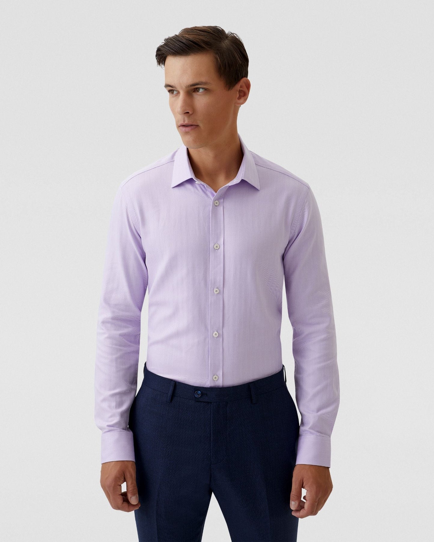 Beckton Herringbone Cotton Shirt