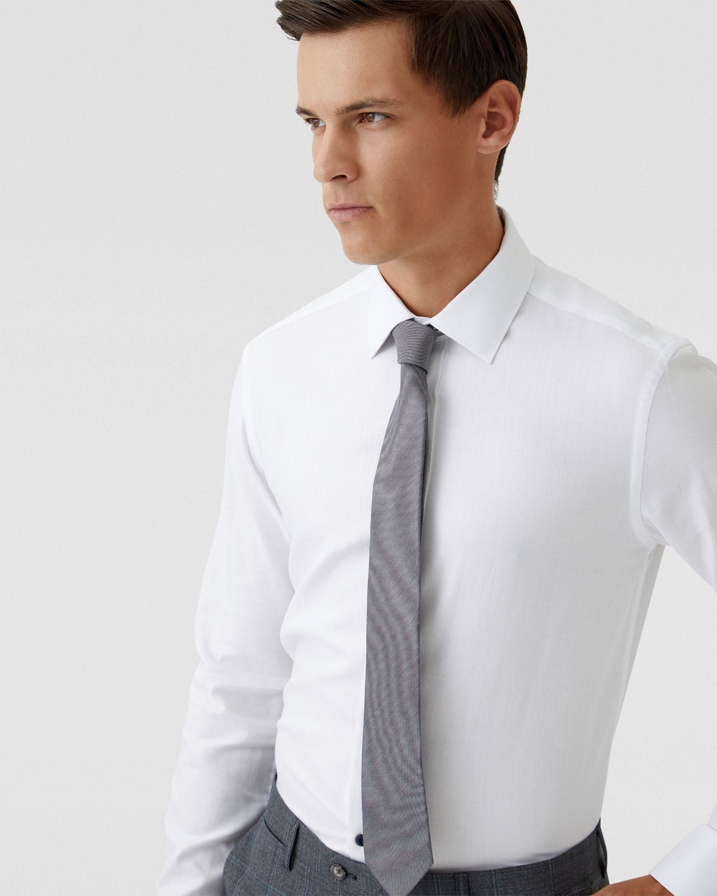 Beckton Herringbone Cotton Shirt