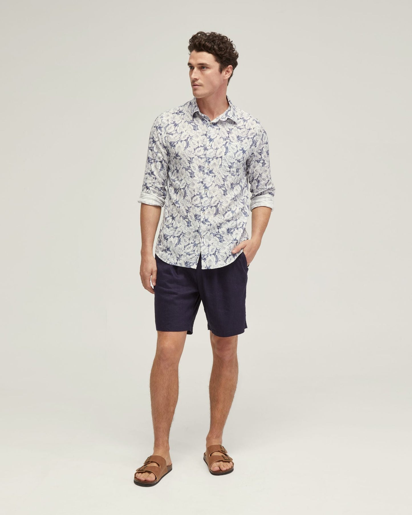 Holloway Linen Blend Printed Shirt